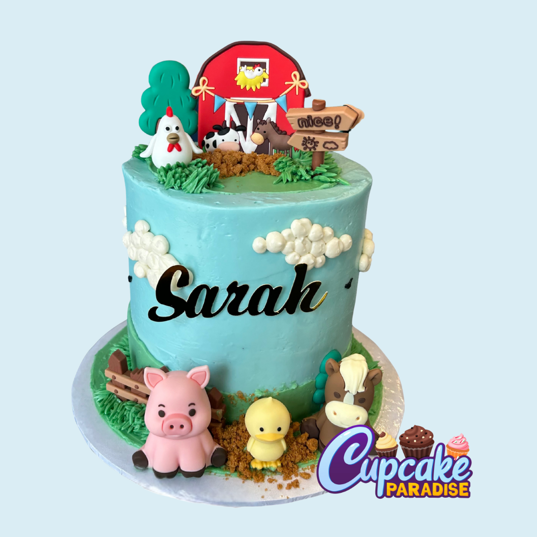 Farm Animal Themed Cake