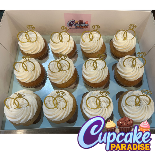 Marry Me Rings Cupcakes - 12 Cupcakes