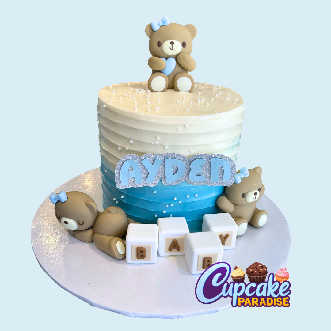 Blue Teddy Cake