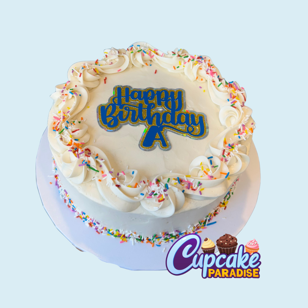 Vanilla Sprinkle Swirl Cake