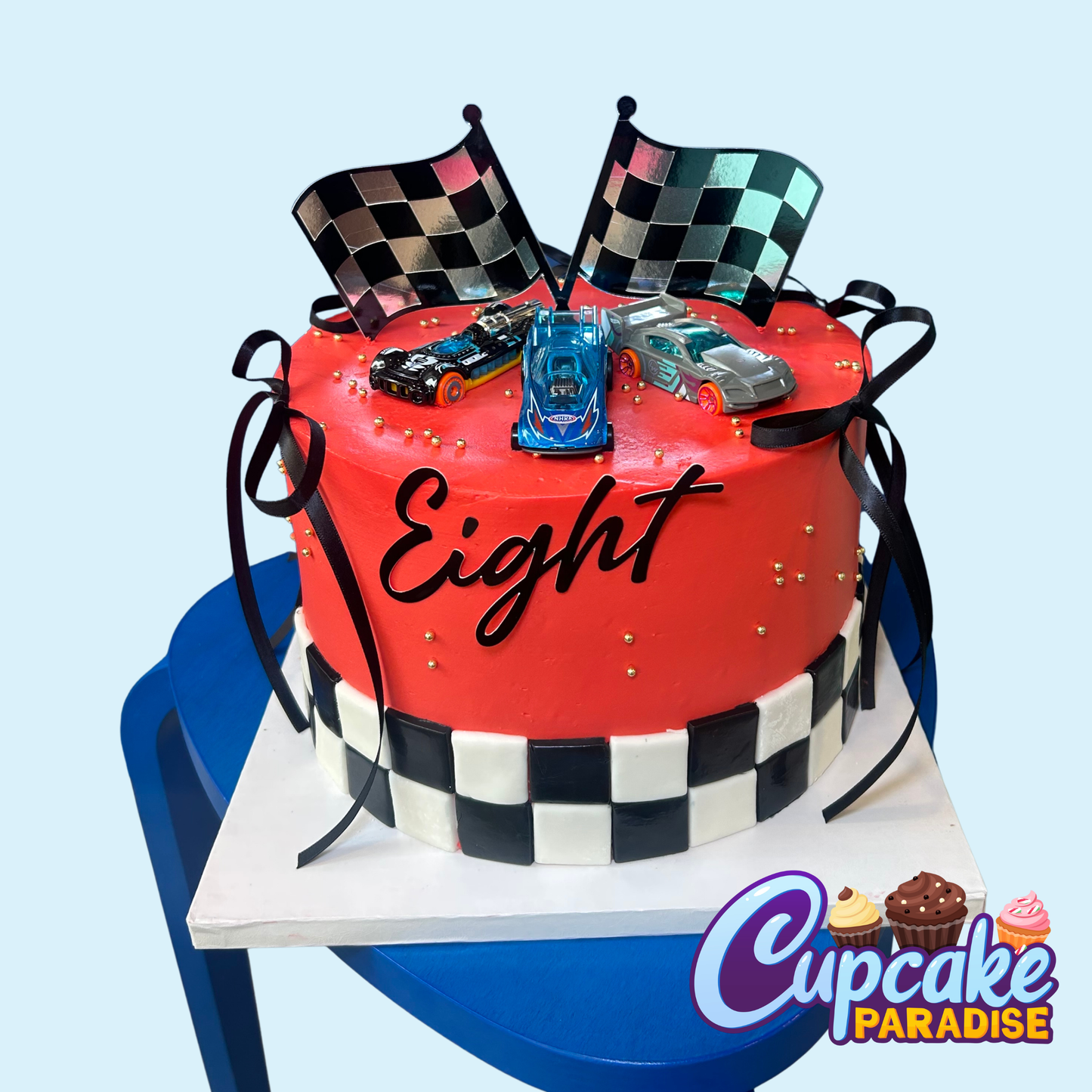 Car cake with Checkered Flag