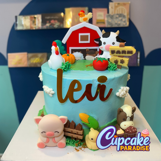 Farm Animal Themed Cake