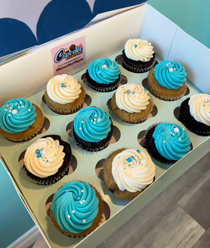 12 pack Custom Color Cupcakes