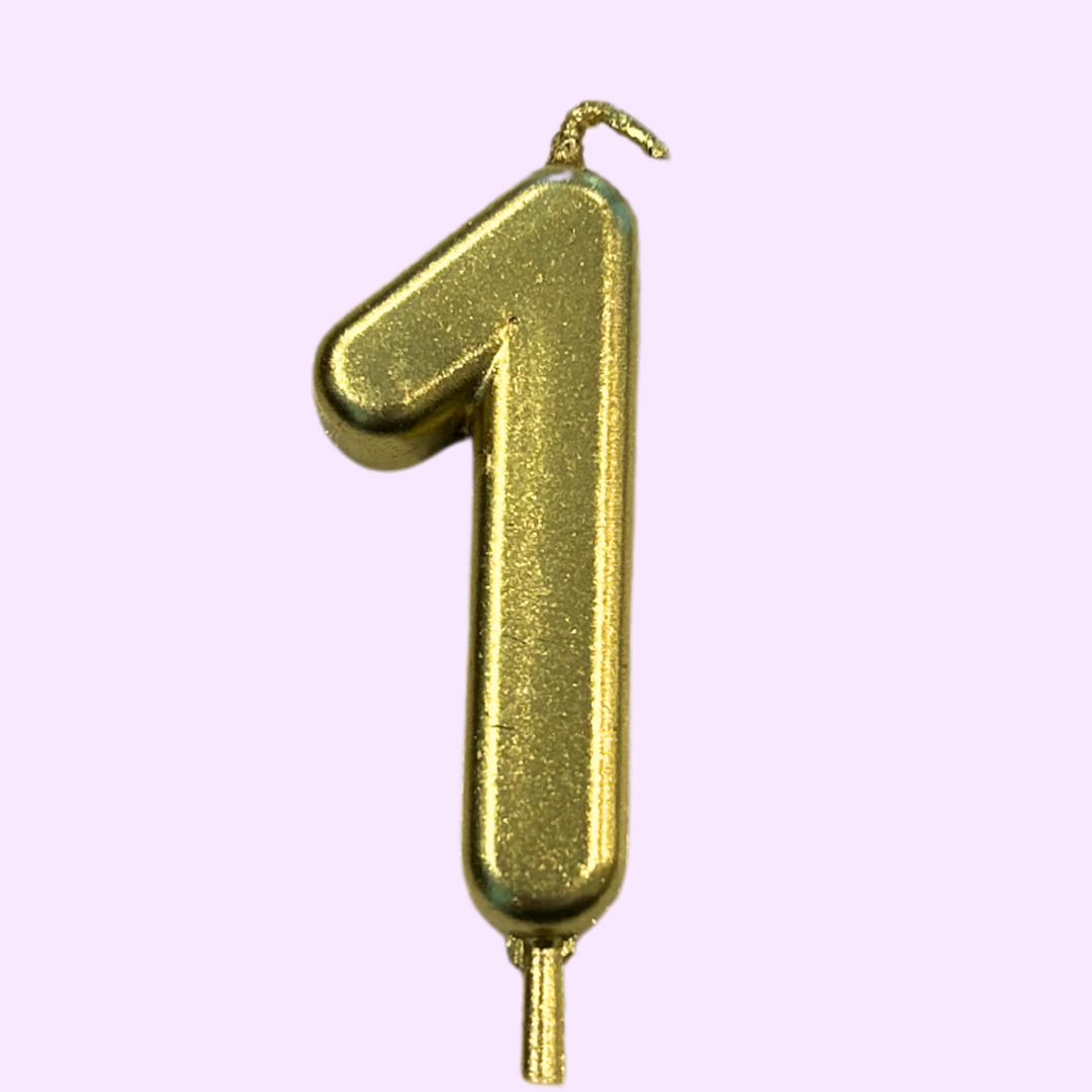 Number 1 Candle - Gold