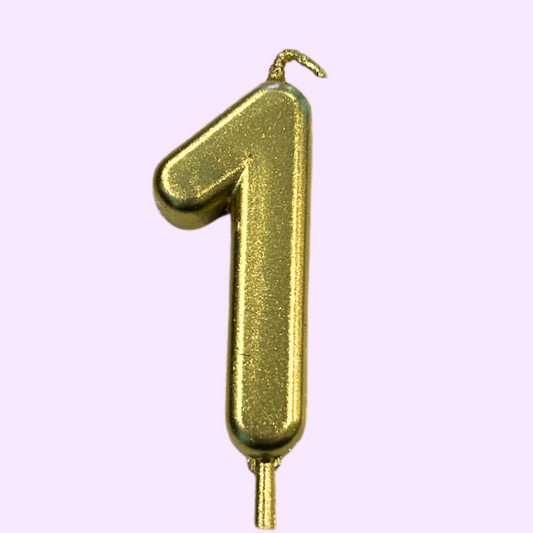 Number 1 Candle - Gold