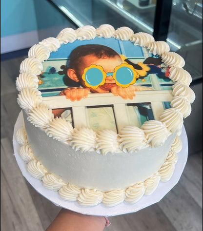 Round Custom Logo / Photo Cake