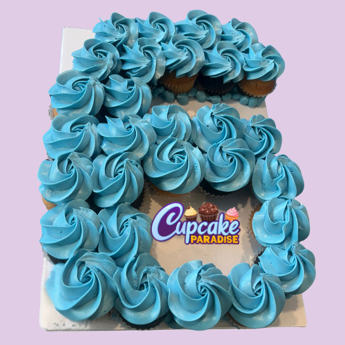 Custom Color Number Mini Cupcakes