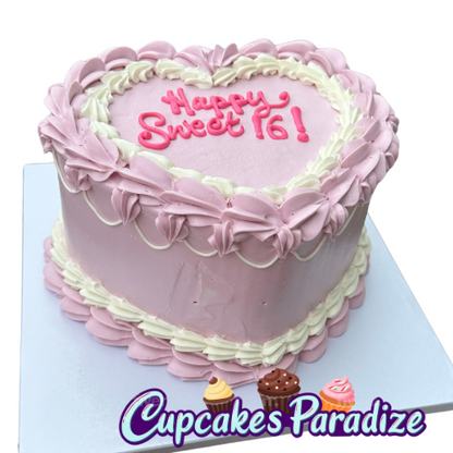 Just  married heart cake