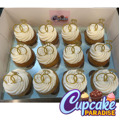 Marry Me Rings Cupcakes - 12 Cupcakes