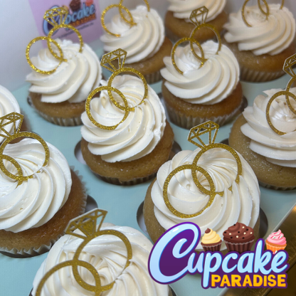 Marry Me Rings Cupcakes - 12 Cupcakes