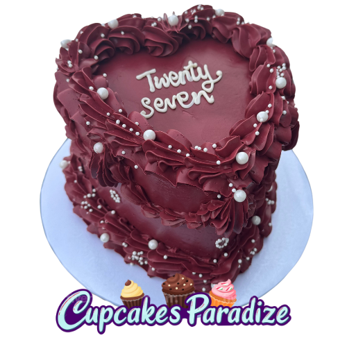 Pearl Vintage Heart Cake