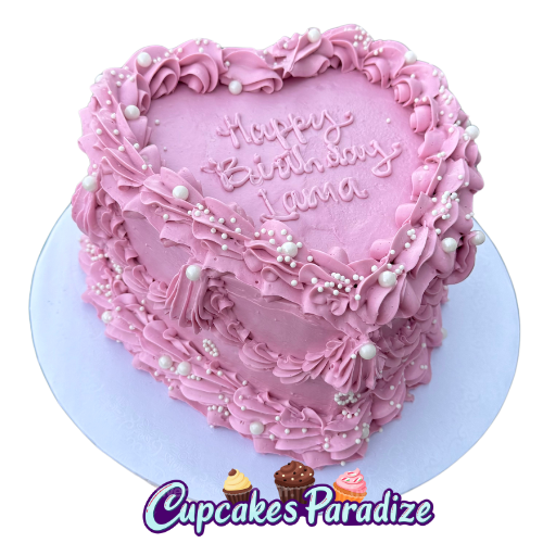 Pearl Vintage Heart Cake