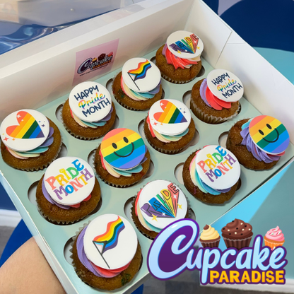 Pride Rainbow Cupcakes
