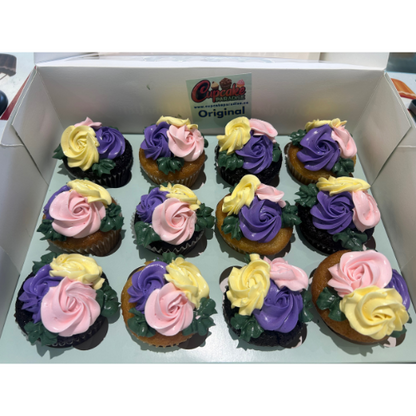 Rose Flower Bouquet Cupcakes
