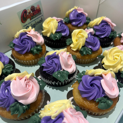 Rose Flower Bouquet Cupcakes