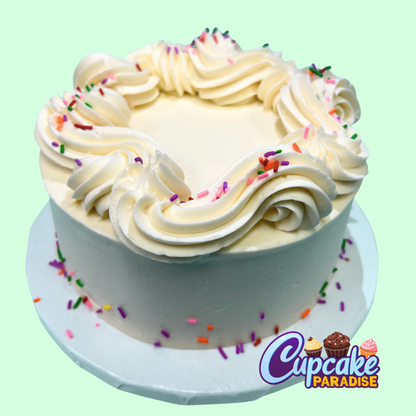 Vanilla Sprinkle Swirl Cake