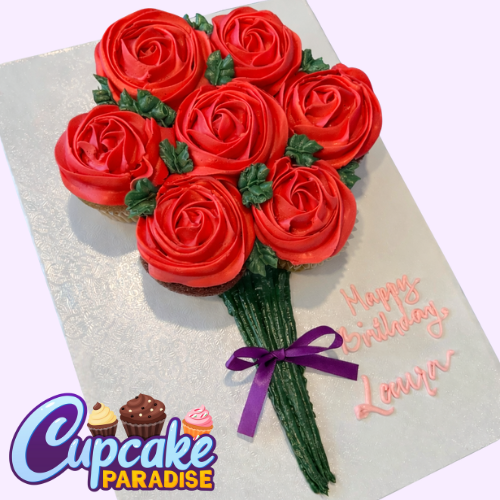 Monochromatic Cupcake Flower Bouquet