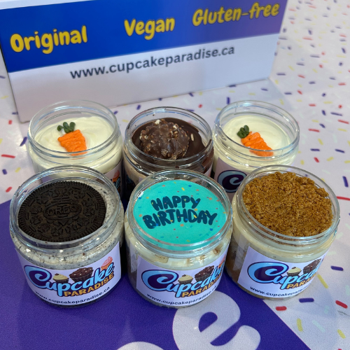 12 pack Gluten free Vegan Cake Jars