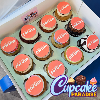Branded Logo Cupcakes - Choose Your Flavors