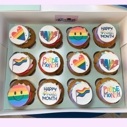 Pride Rainbow Cupcakes