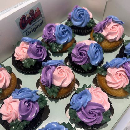 Rose Flower Bouquet Cupcakes