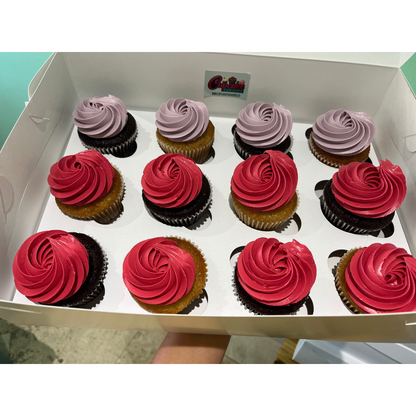 12 pack Custom Color Cupcakes
