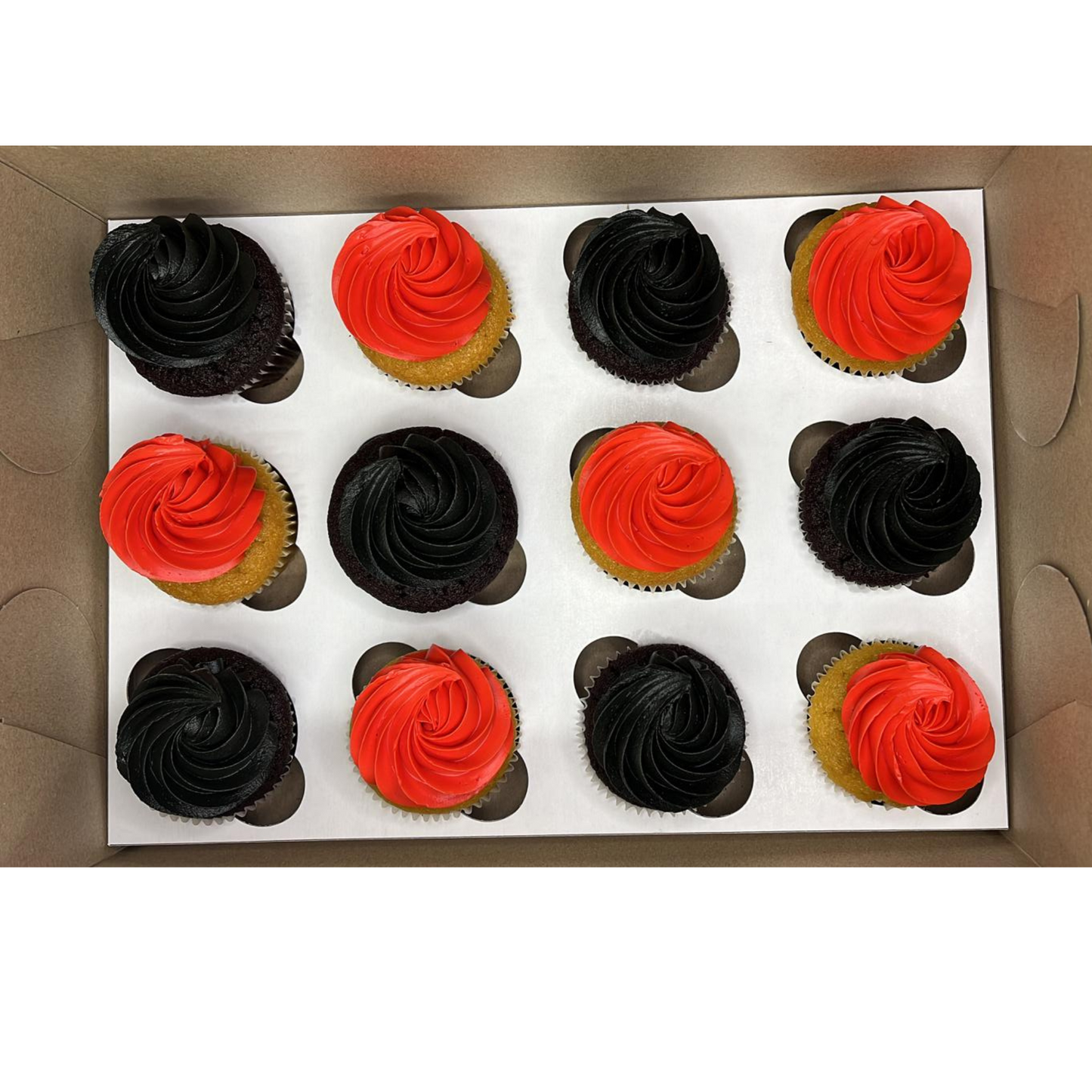 12 pack Custom Color Cupcakes