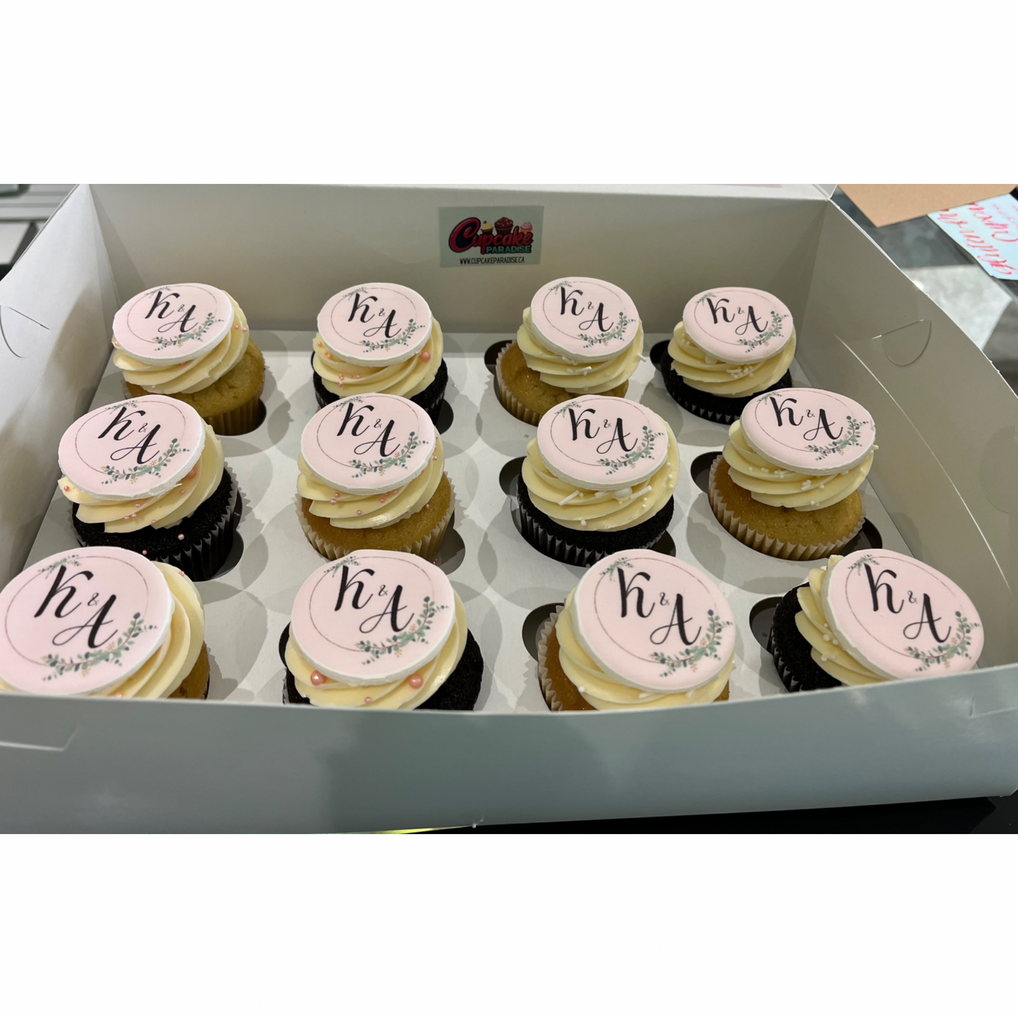 Monogram Cupcakes